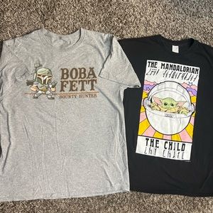 Star Wars Mandalorian Yoda men tee shirts